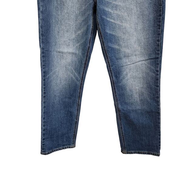 Kancan Baggy Fit Stretch Jeans High Rise Lightly Distressed Denim Blue Size 27 - Picture 4 of 8